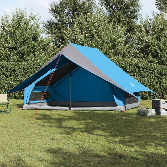 Vidaxl Namiot Rodzinny A-Frame Dla 7 Osób Niebieski Wodoodporny