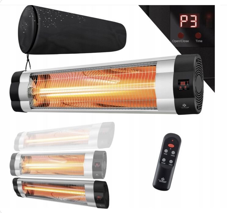 Promiennik podczerwieni o mocy 2500 W ze zdalnym sterowaniem KESSER