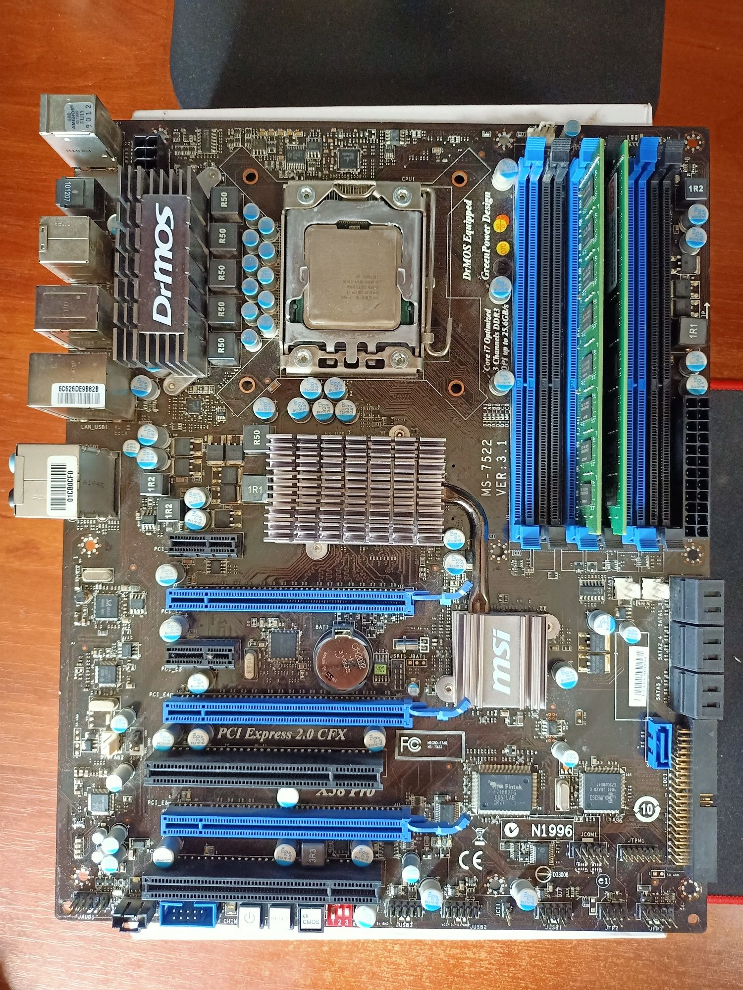 Комплект (LGA 1366) MSI X58 + i7-950 + 16GB DDR3