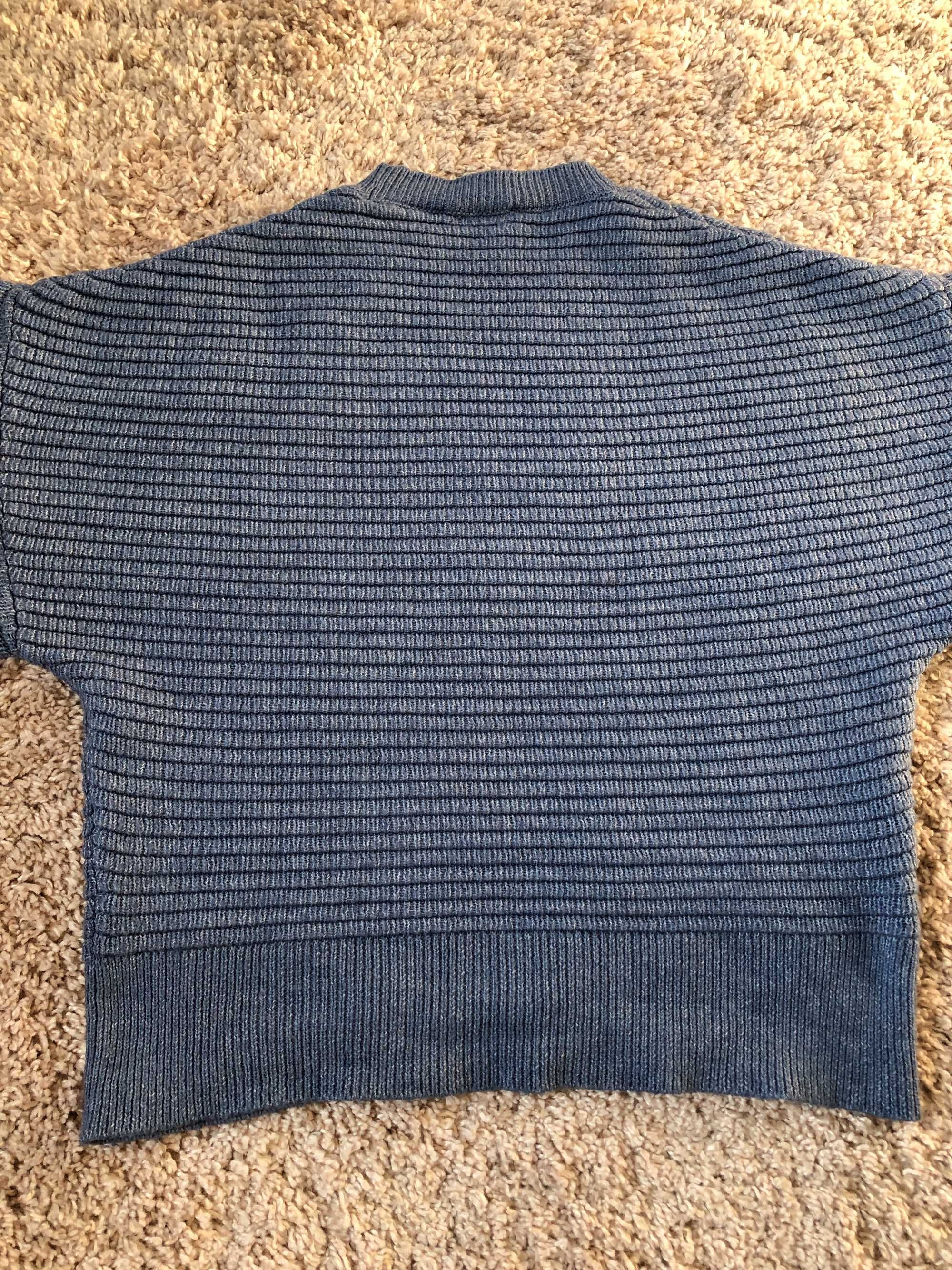 Sweter Mango MNG casual błękitny niebieski S zimowy dzianina
