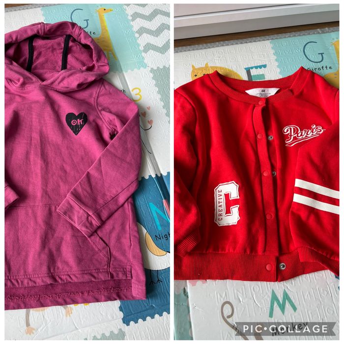 Paka ubranek 110/116 H&M, Lupilu, kurtka zimowa, komplet narciarski