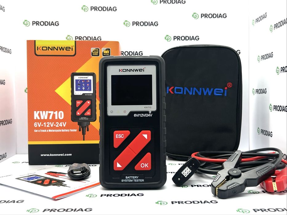Konnwei KW710 - тестер АКБ для авто, вантажівок і мотоциклів