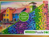 Puzzle 900 2 w 1 "Motyle " i "Groningen"