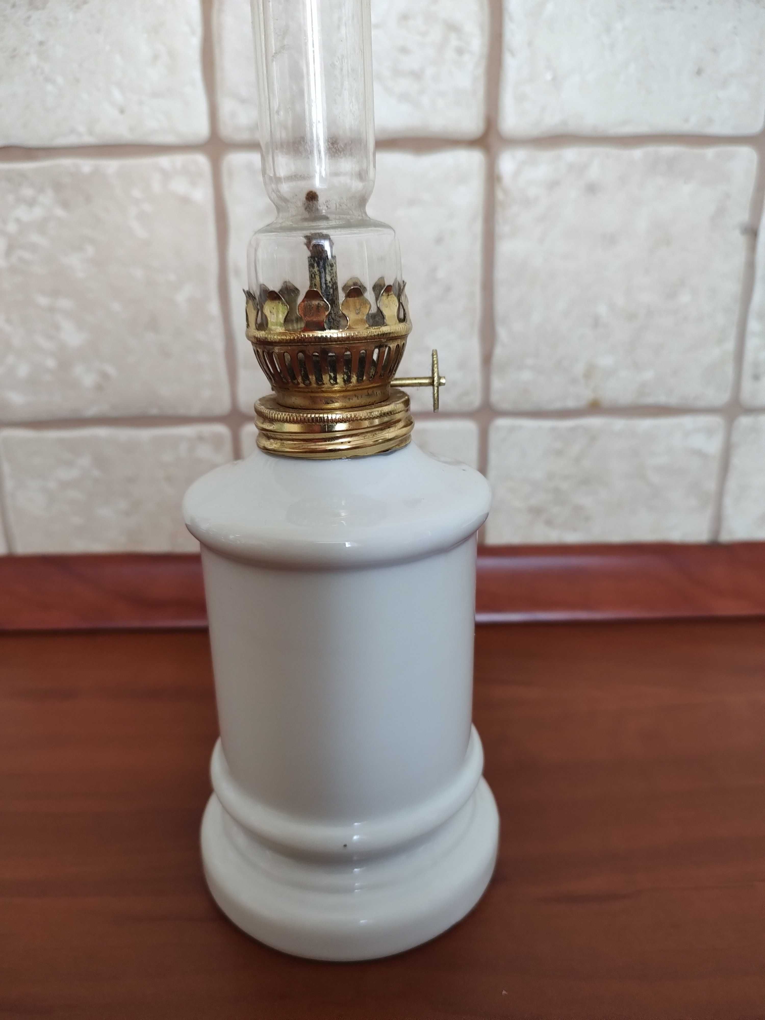 Lampa naftowa ceramiczna sygnowana mini