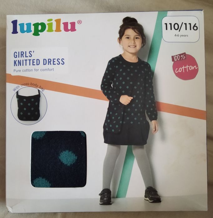 Sukienka lupilu nowa z torebką 110/116 lidl 4-6 lat święta