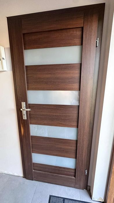 Drzwi wewnętrzne lewe 80 Wenge + ościeżnica