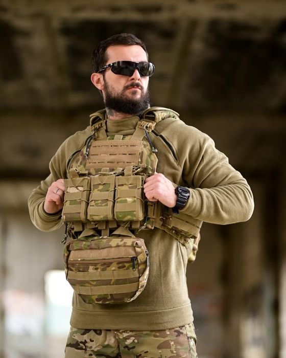 Плитоноска 4 точки скидання мультикам Single Sword DETECT