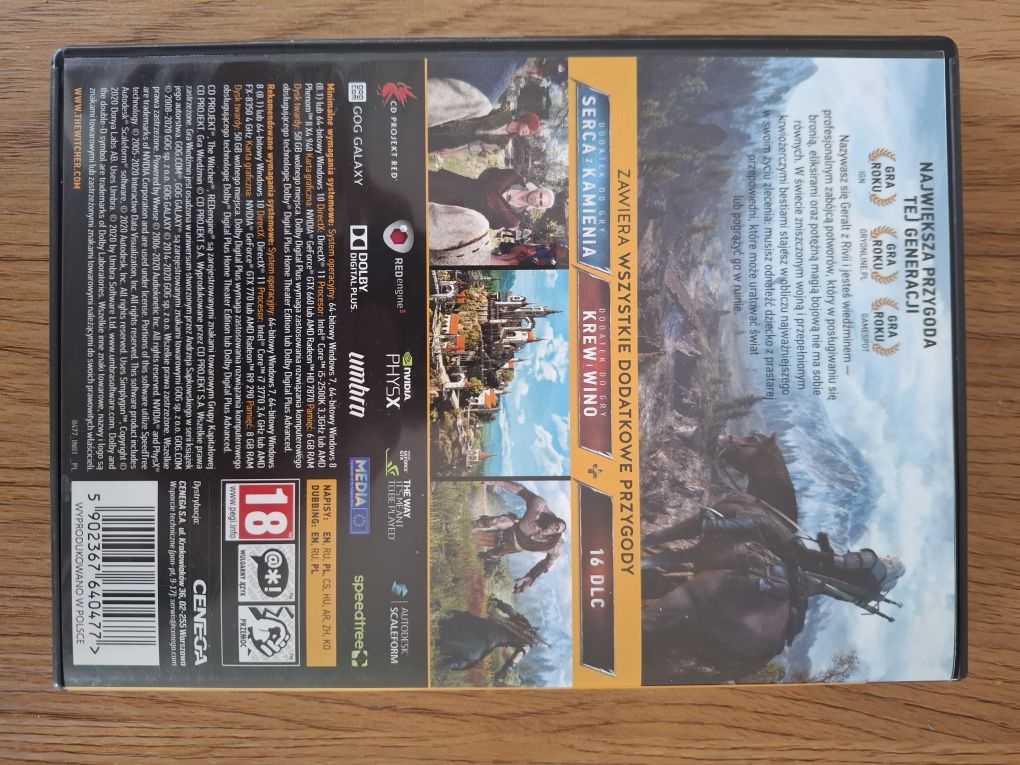 Gra Wiedźmin III Dziki Gon plus DLC