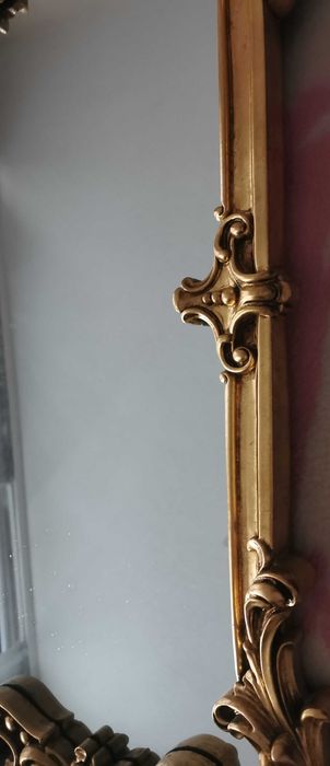 Toaletka złocona z lustrem