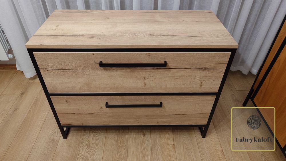 Szafka łazienkowa DĄB Halifax loft Fabrykaloft 100 x 45 x 75 cm Blum