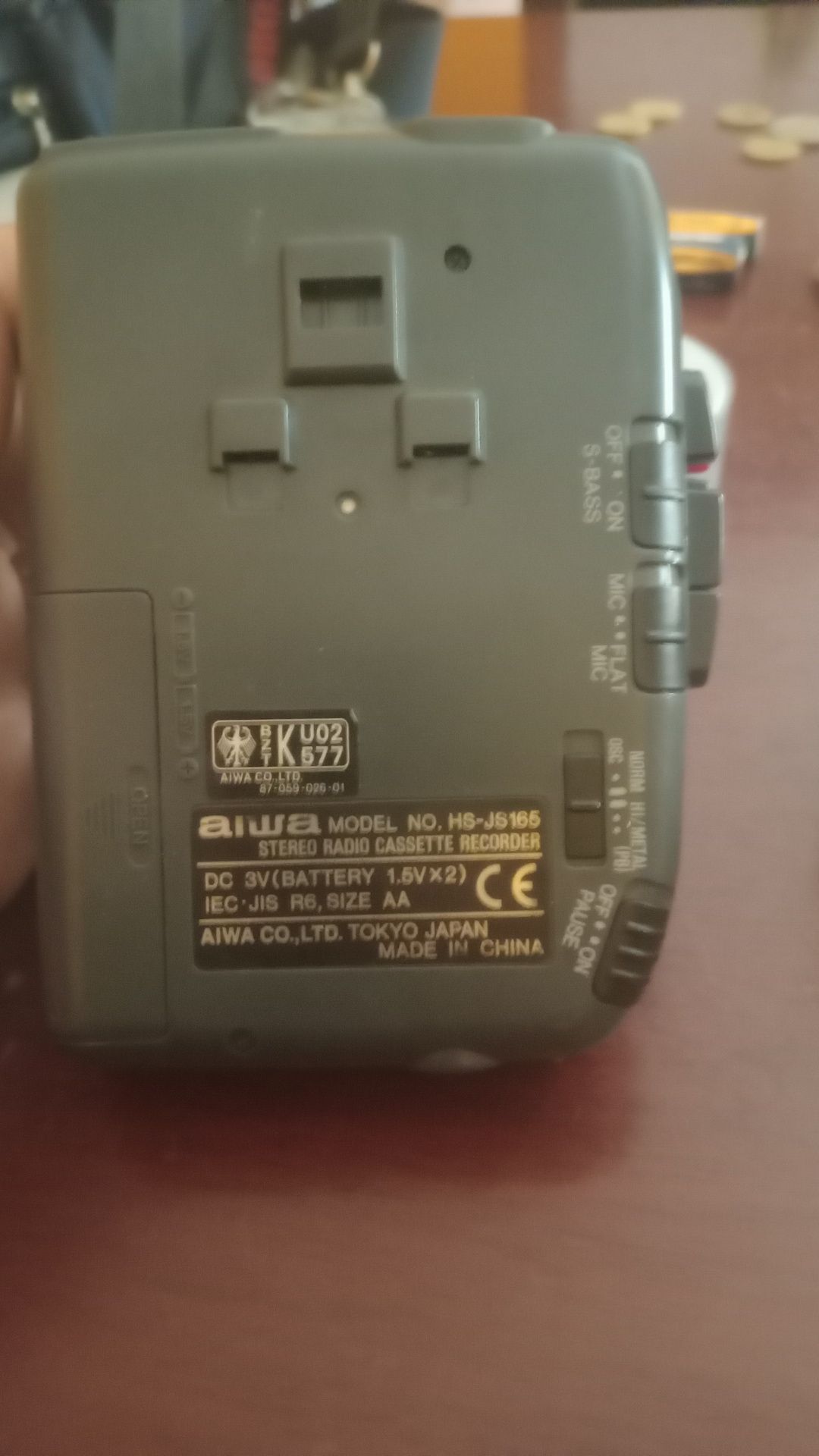 Walkman de cassetes aiwa com radio