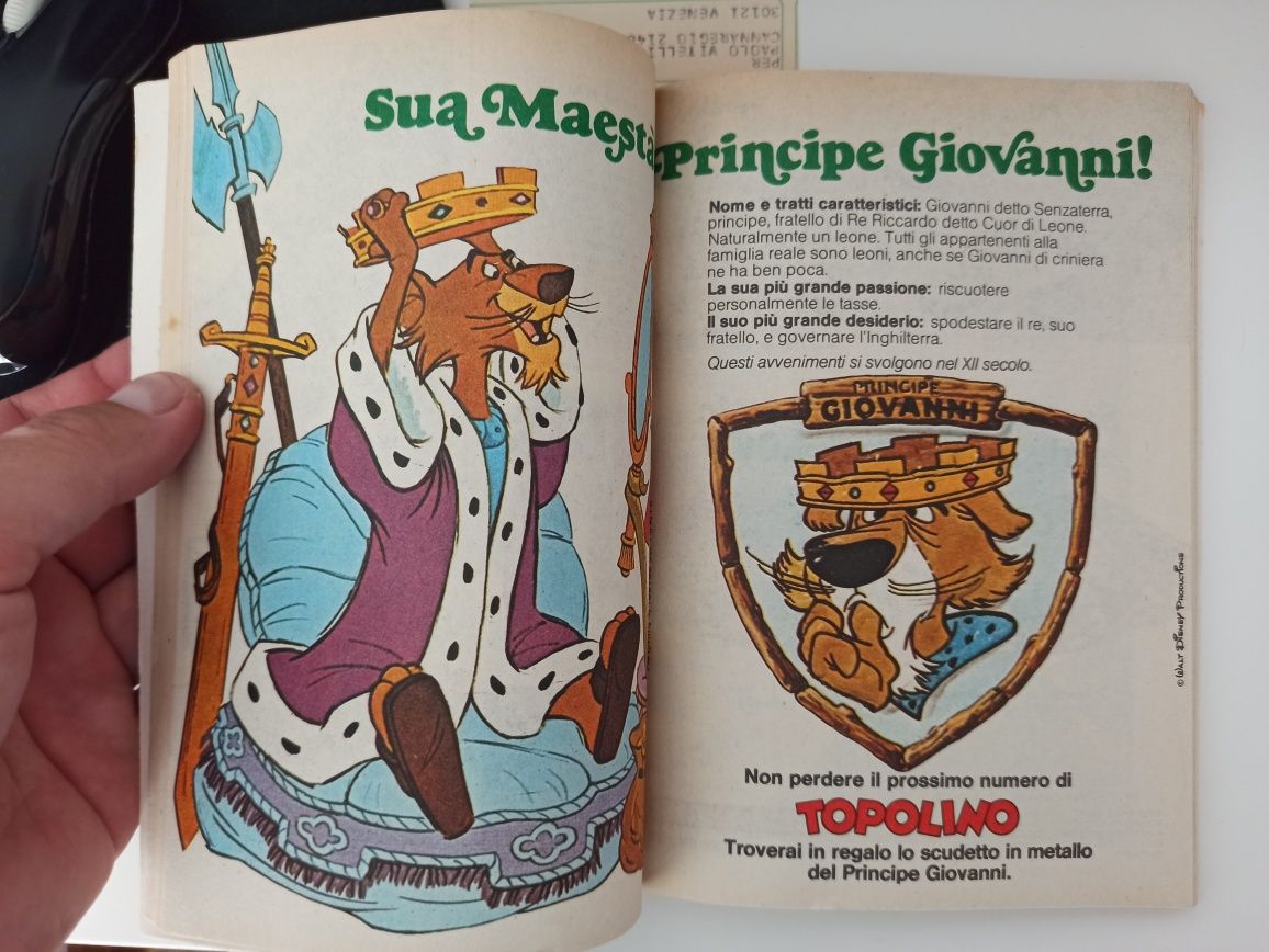Walt Disney Topolino N.1010 Kaczor Donald Włoski komiks z 1975