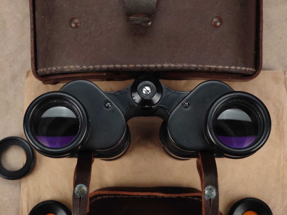 Бинокль БИ 8х30 (КОМЗ) (1970х) (ИНФК) (Полный Комплект) (Сетка) СССР