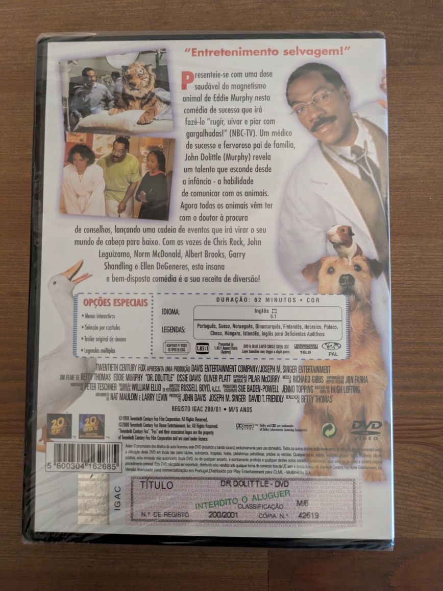 DVD NOVO e SELADO - " Dr. Dolittle " 1998