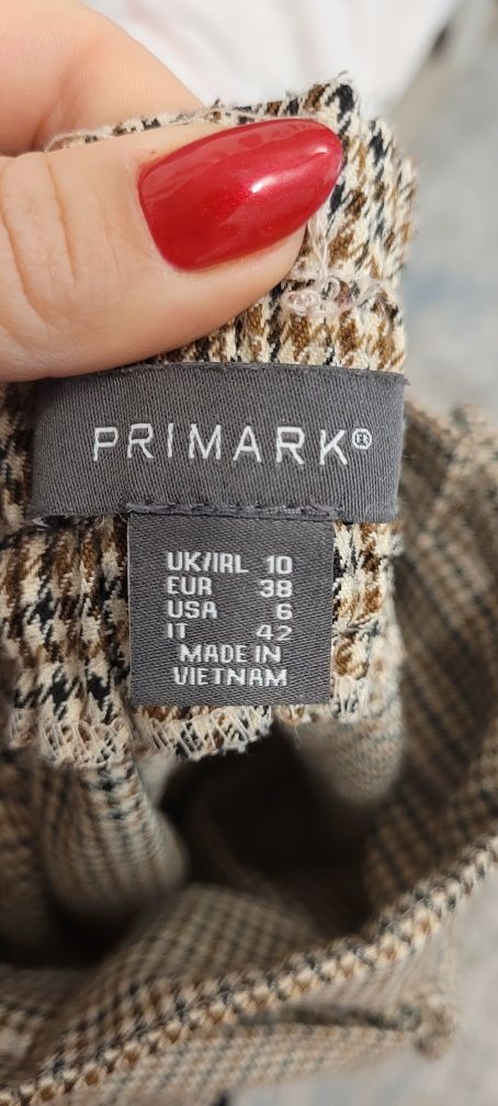 Spodnie primark 38 w kratkę, eleganckie