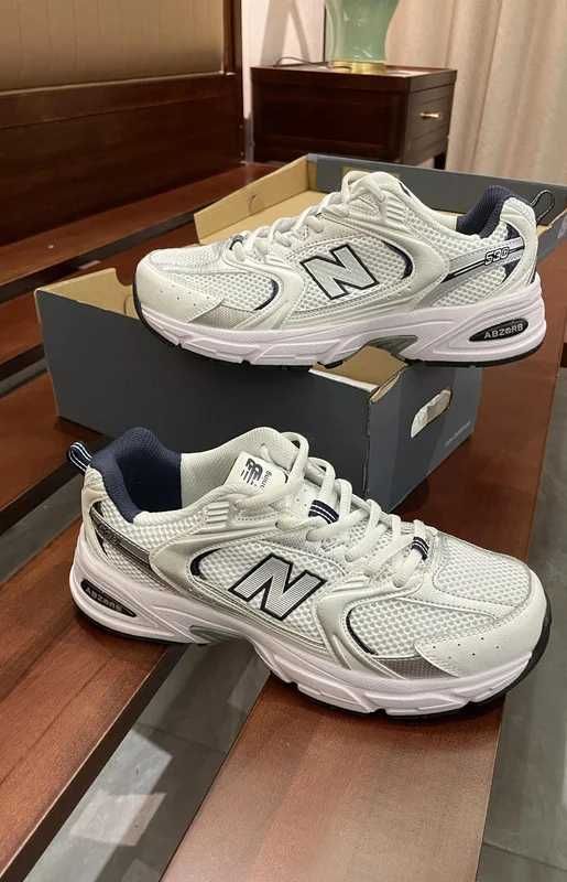New Balance530_White Sneakersy Damskie_Moda Solidne 41.5