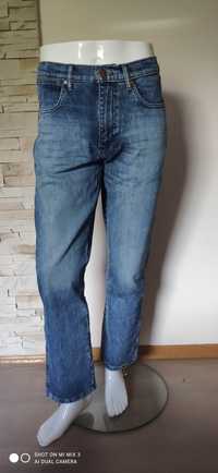 Wrangler Texas Straight Authentic Indigo wyprzedaż męskie jeansy 34/32