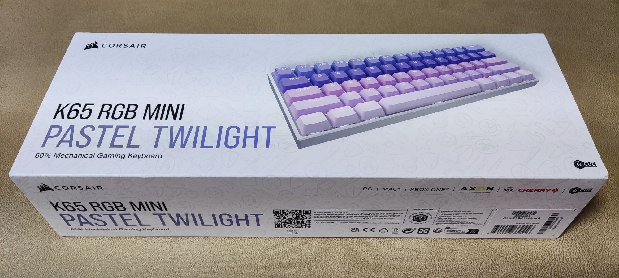 Новая клавиатура Corsair K65 RGB MINI 60% Mechanical Pastel Twilight