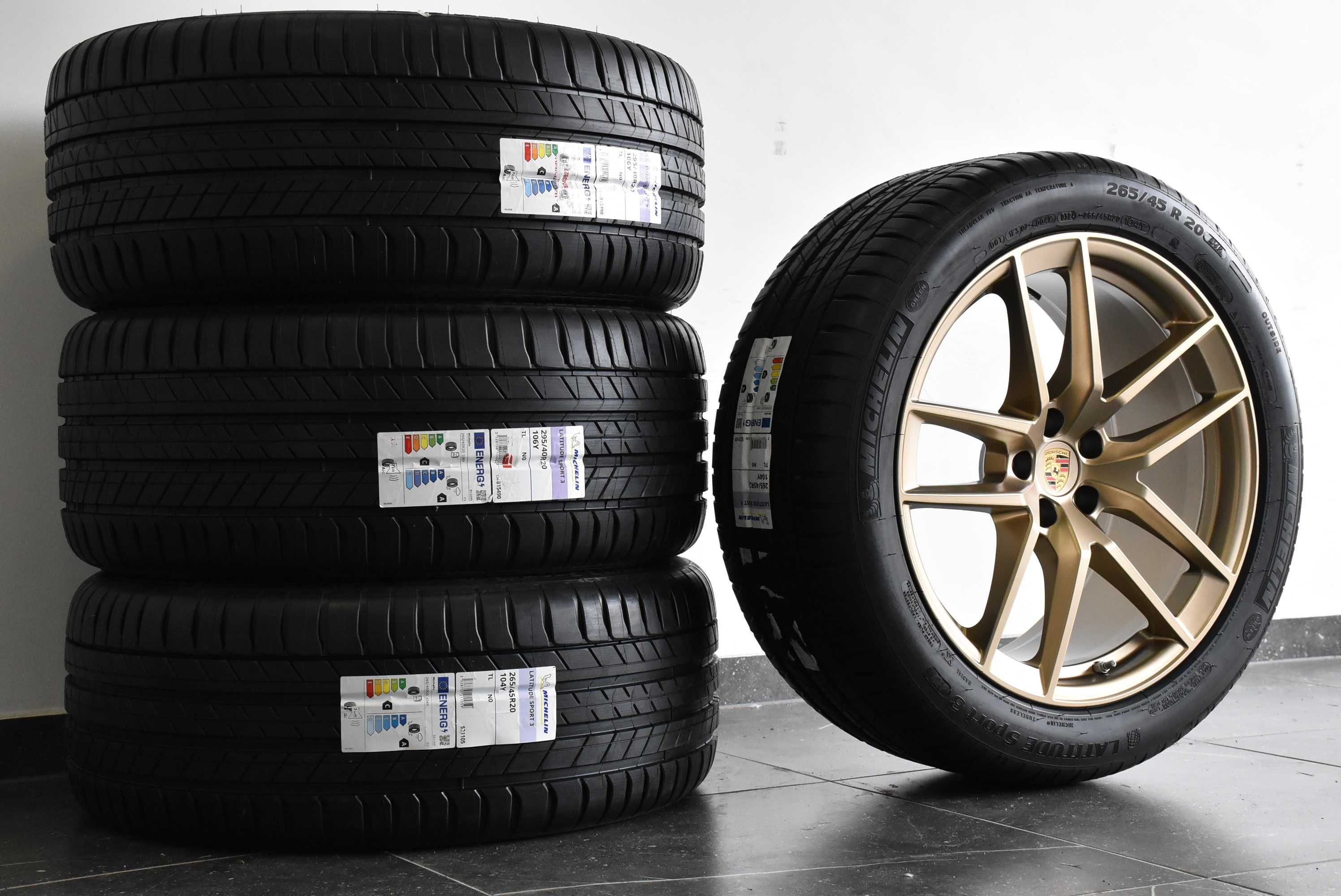 Koła Porsche 20 OE MACAN TURBO S GTS Nowe LATO Michelin 2024 GOLD