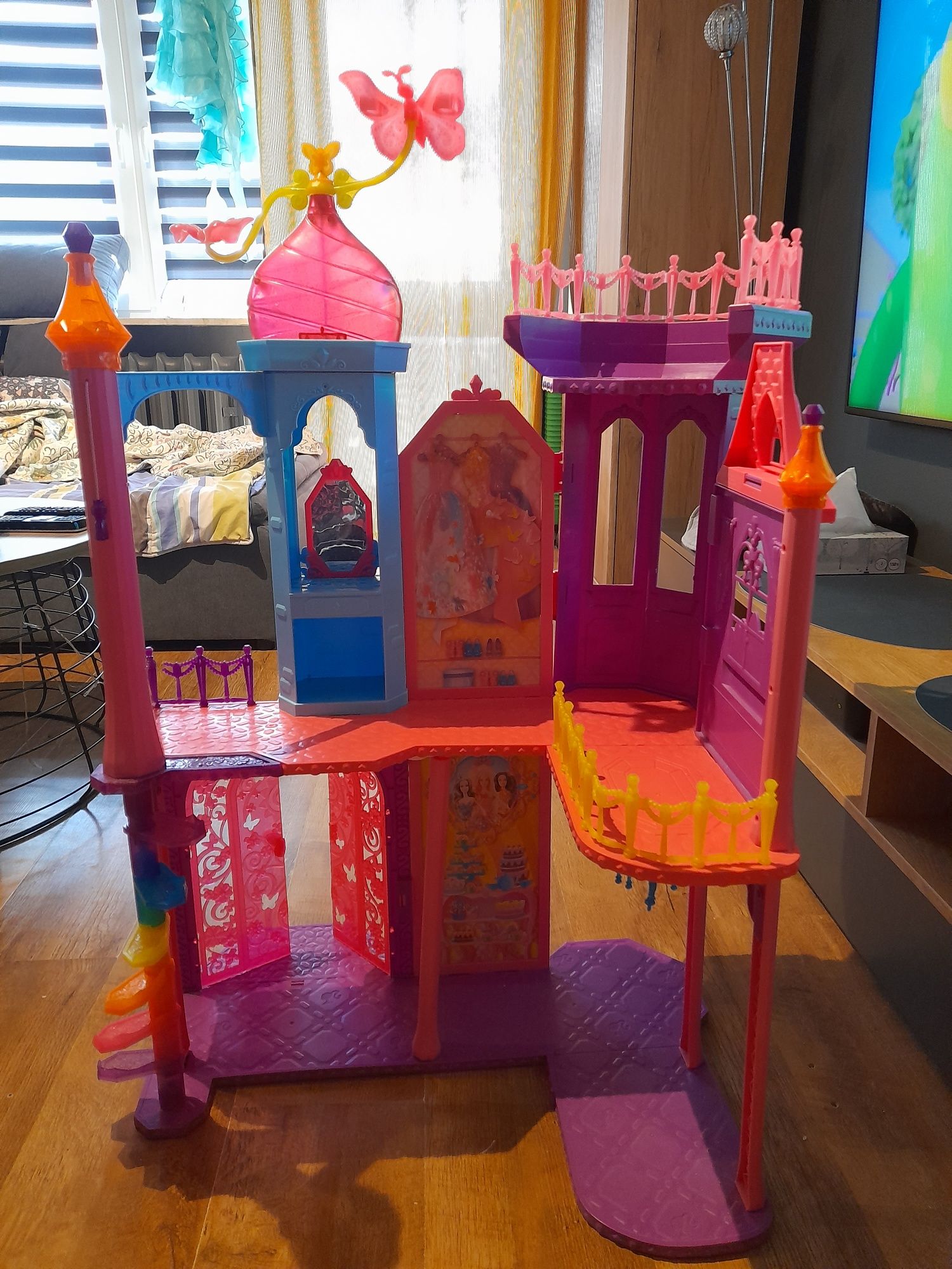 Domek dla lalek duży zamek Barbie wróżki akcesoria gratis