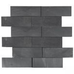 Płytki ścienne elewacyjne na ścianę Łupek Black Slate naturalny 10x30