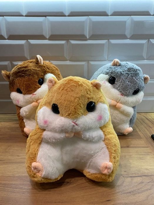 Плед игрушка подушка 3в1 кот мишка хомяк собака лев бегемот