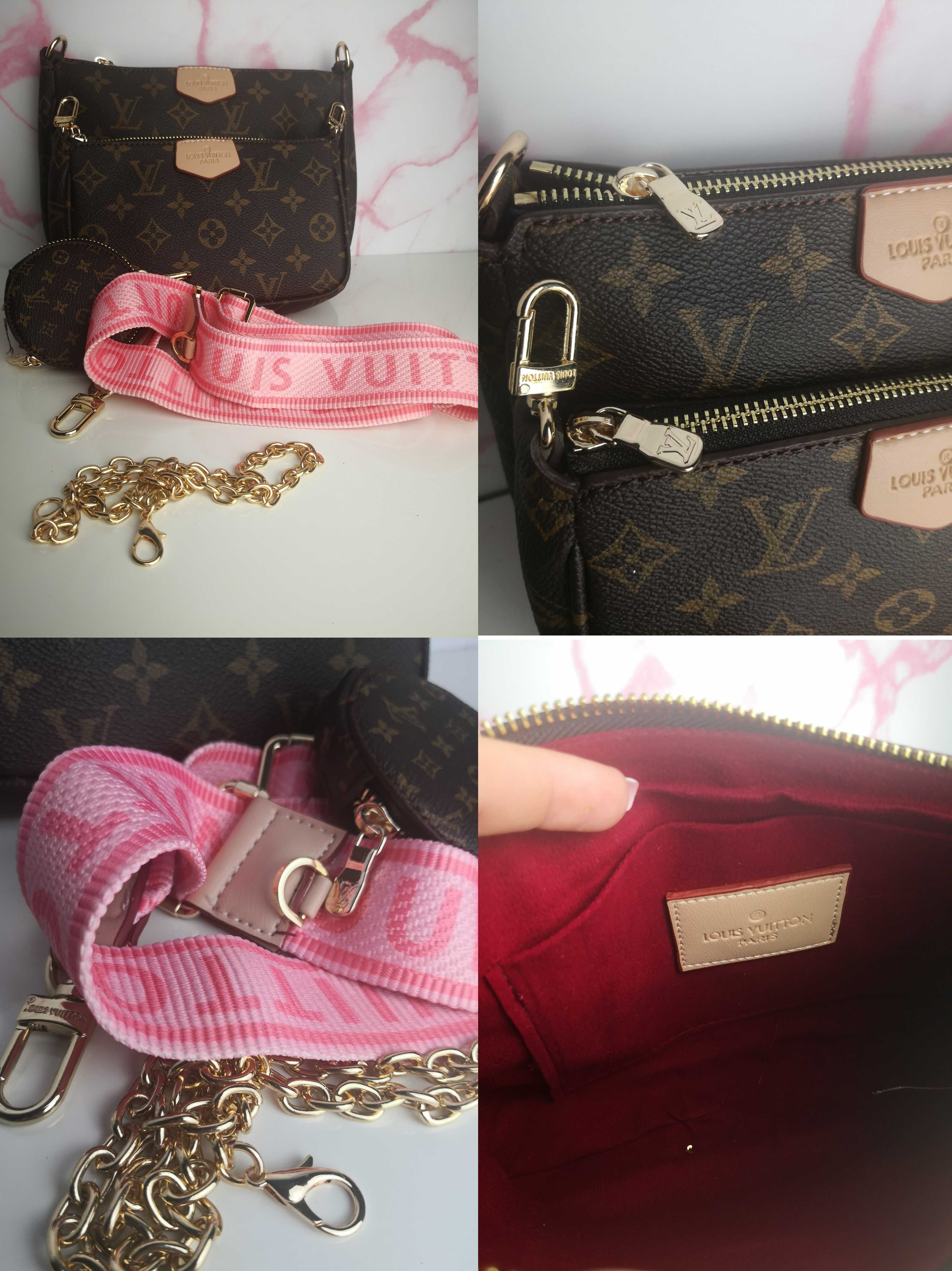 Torba damska louis vuitton 3w1 torebka brązowa