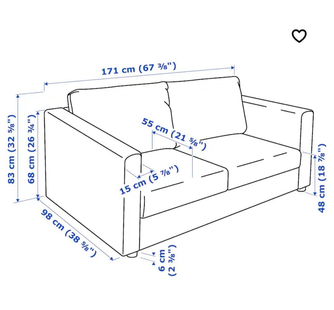 Sofá VIMLE IKEA 2 lugares