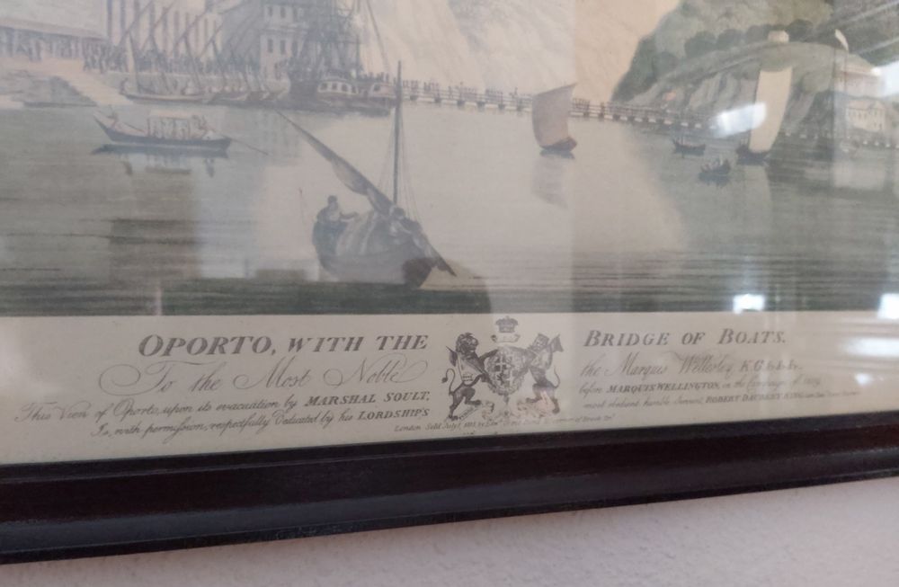 Quadro "Oporto, with the bridge of boats"