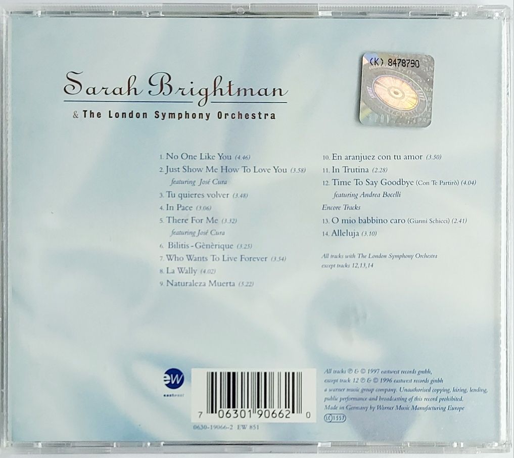 Sarah Brightman Timeless 1997r
