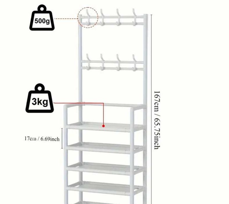 металева вішалка для взуття та капелюхів