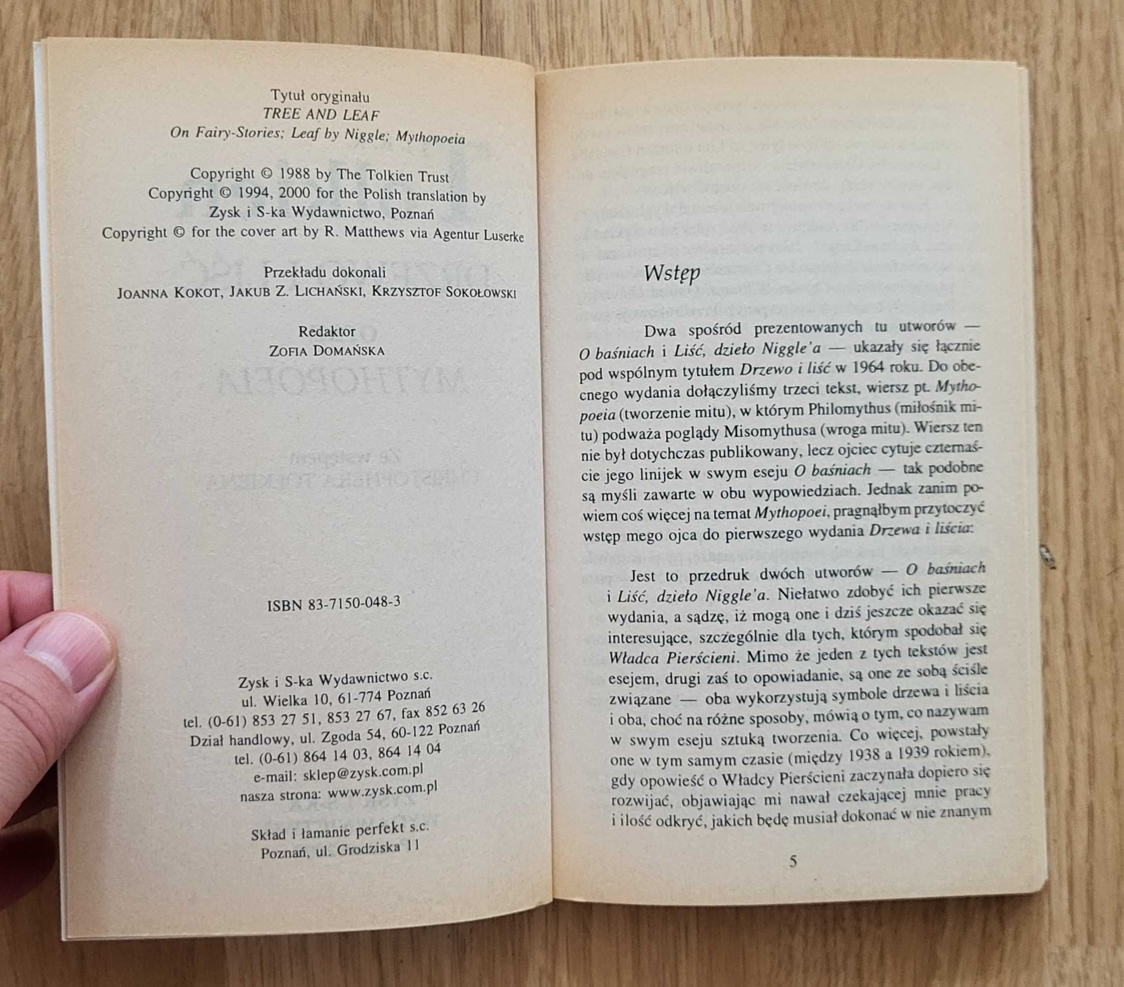 Drzewo i liść oraz Mythopoeia - J.R.R. Tolkien