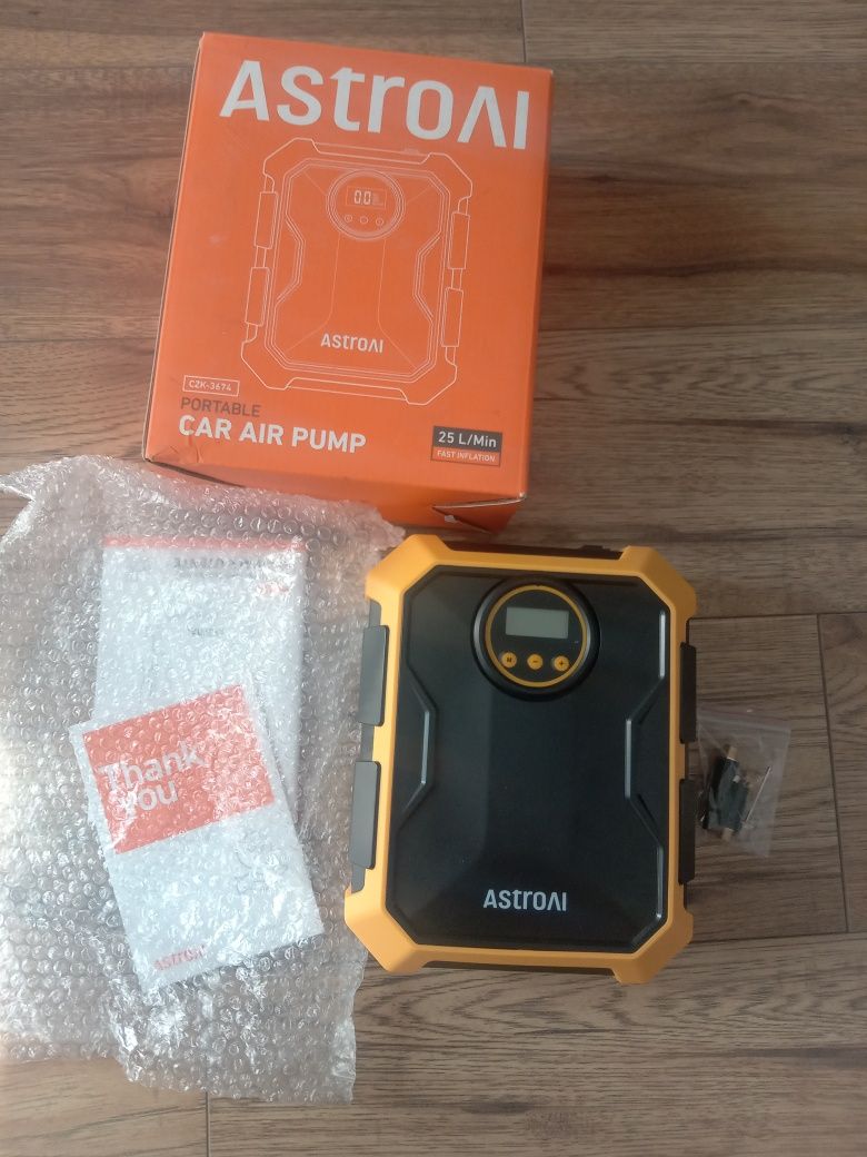 Pompka powietrza do opon AstroAI 12 V DC do roweru, piłki itp