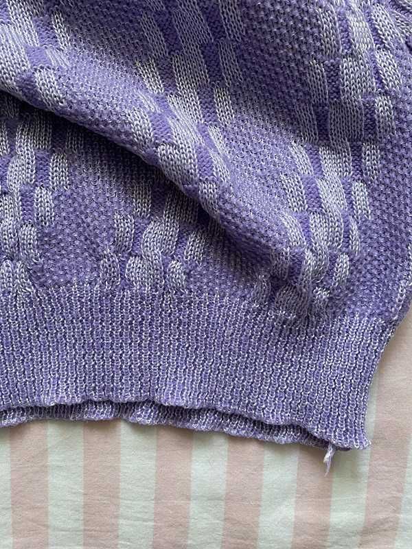 Fioletowy wzorzysty sweter XL/XXL 42/44