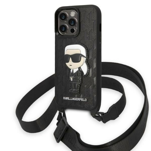 Pudełkowy Pokrowiec na Iphone 14 Pro z Monogramem Karl Lagerfeld'a