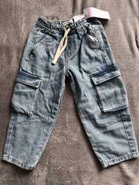 Szerokie spodnie jeansy 104