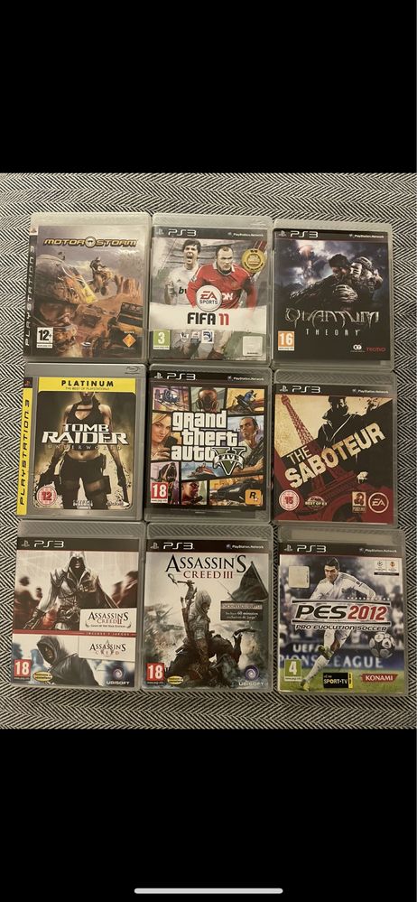 Vendo PS 3 com jogos e comandos incluídos