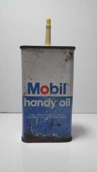 Lata pequena de óleo antiga da "MOBIL"