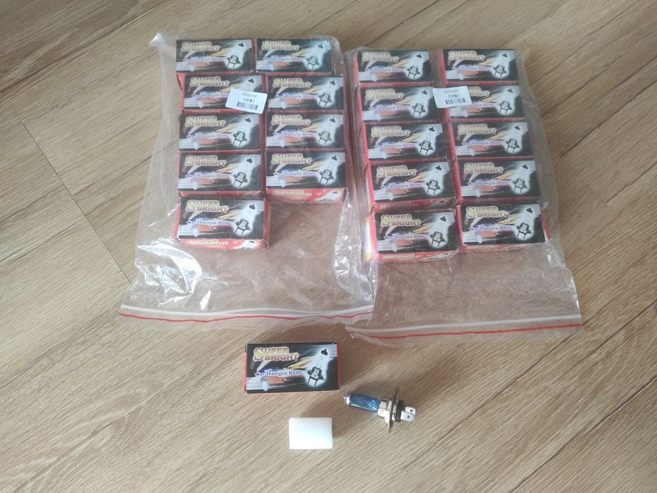 Cena za komplet 20x sztuk nowy H7 żarówki 100w białe