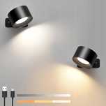 Lampa ścienna z akumulatorem USB 360° Mexllex 2szt 3 kolory [2200]