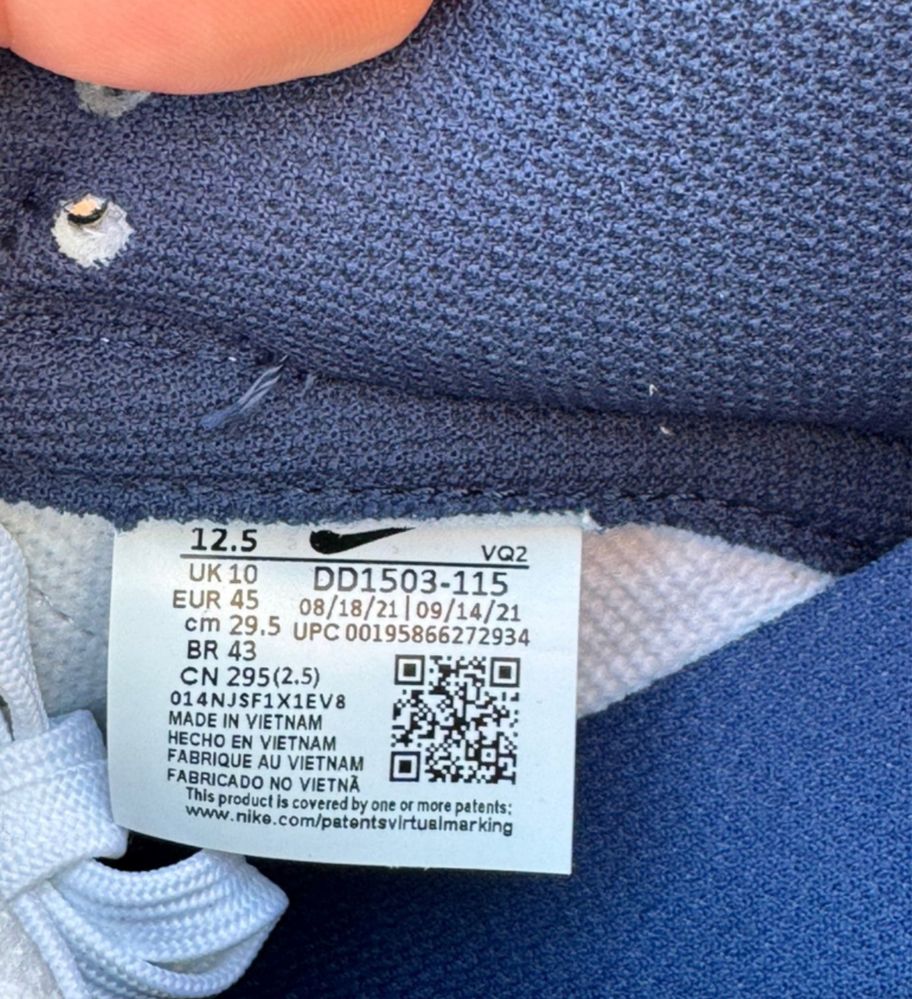 Оригінал, Nike Dunk Low 45 розмір, Нові з аутлету. Найк данк