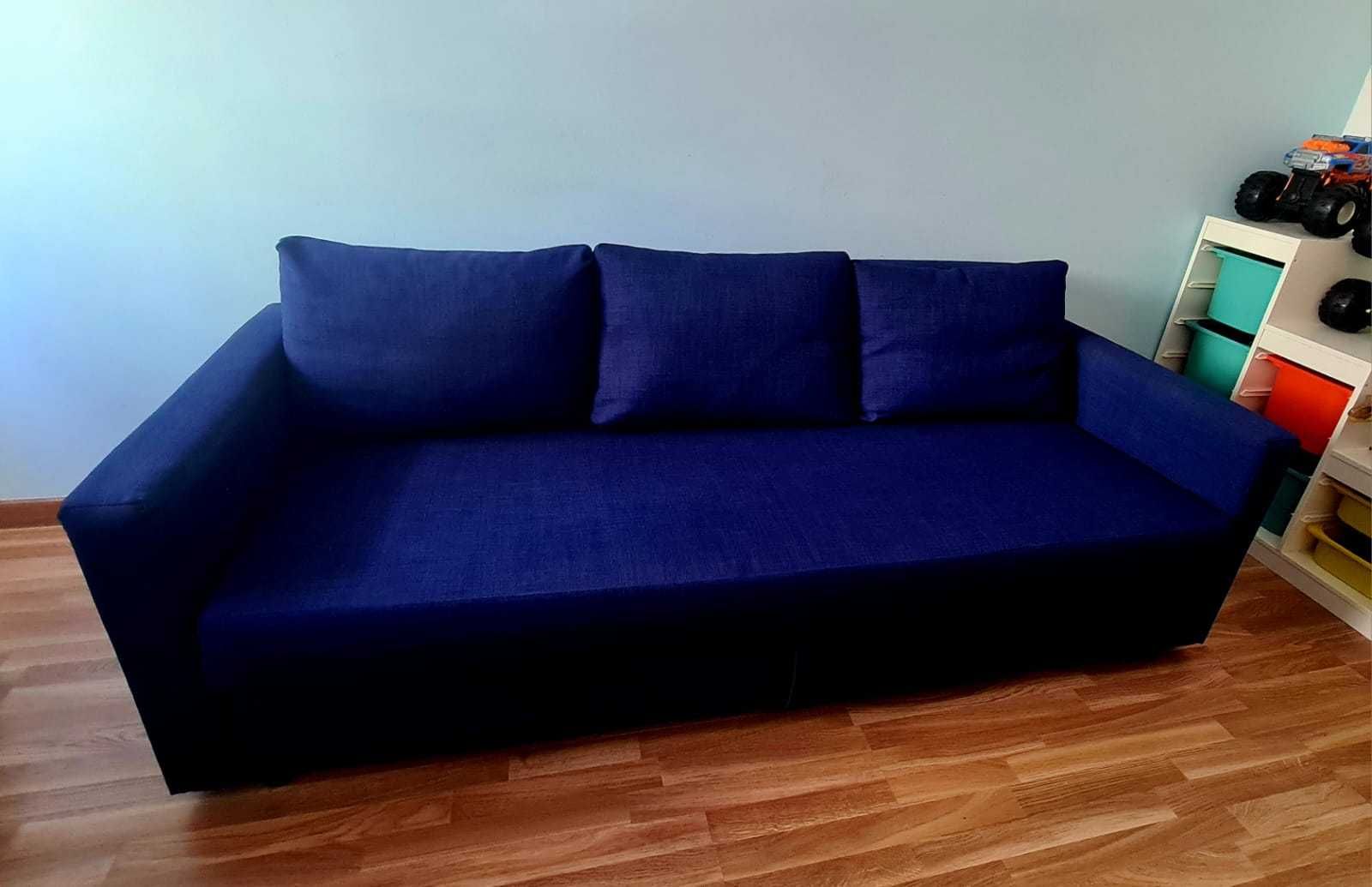 Sofá-cama 3 lugares, Skiftebo azul