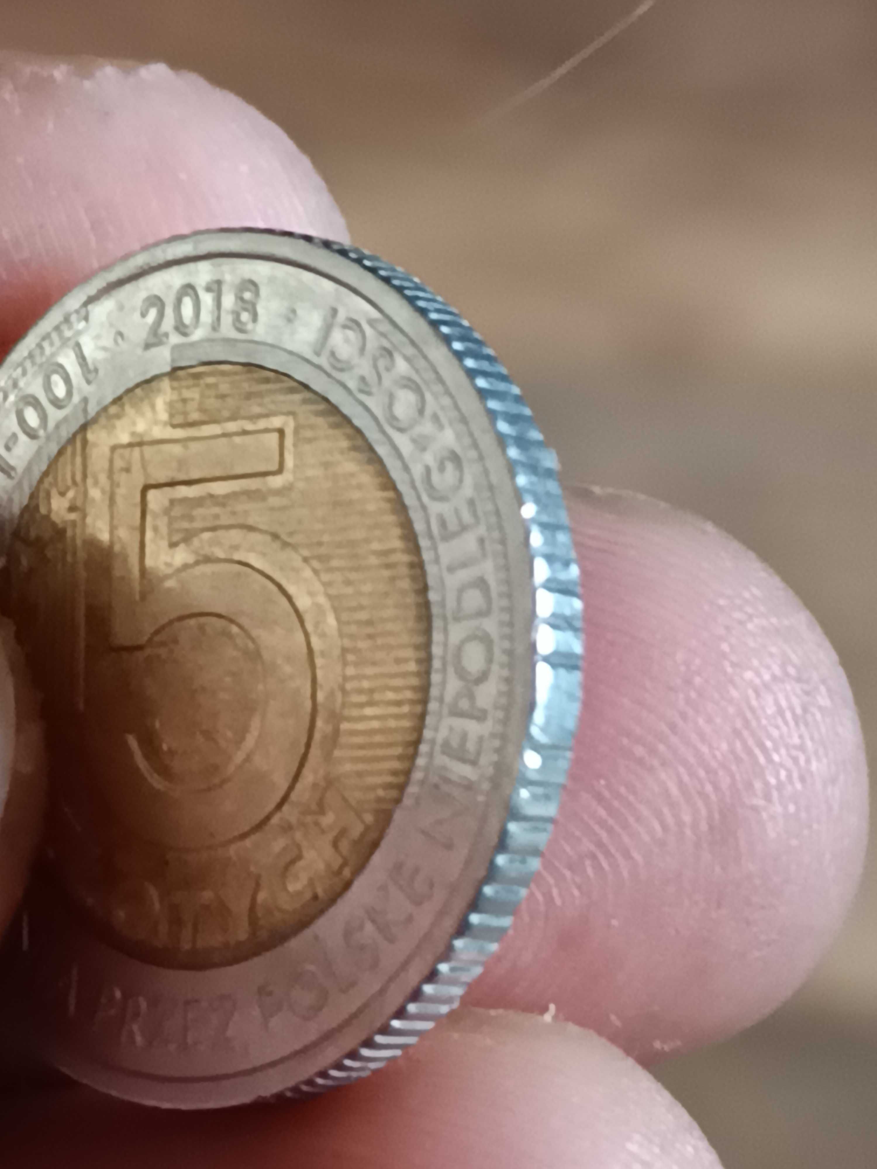 Sprzedam monete 5 zloty 2018 r