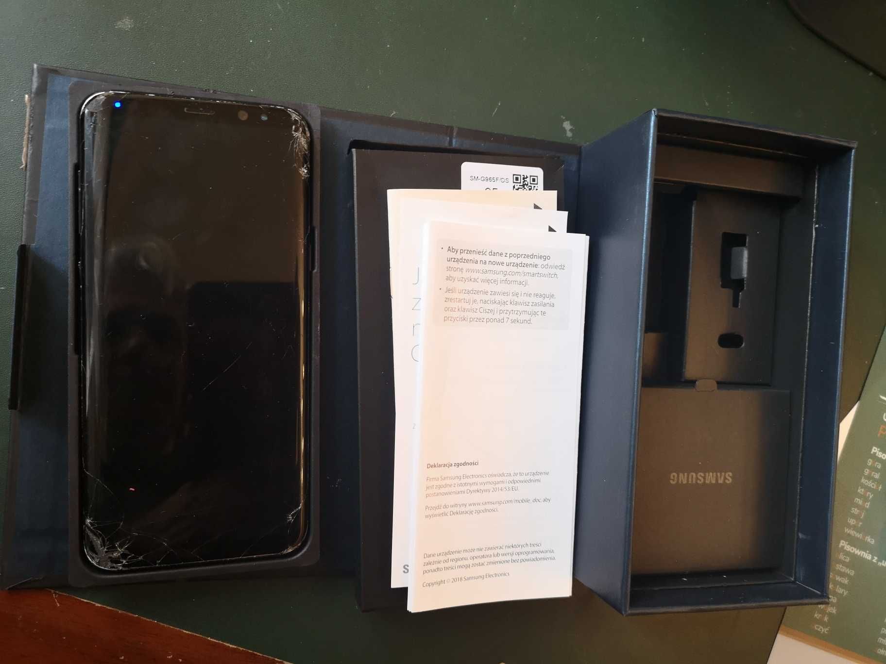 Galaxy S8 zbity ekran i plecki na części lub do naprawy