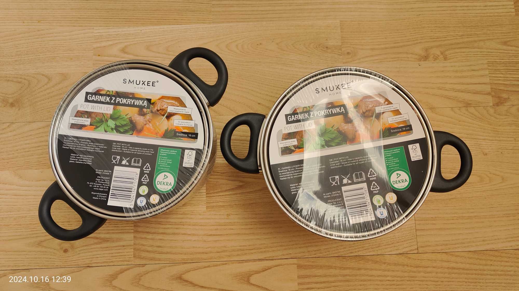 Garnek z pokrywą - 2 szt.