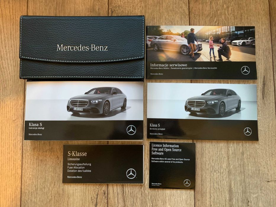 MERCEDES S klasa W223 Polska instrukcja obsługi oryginalna OEM w Etui