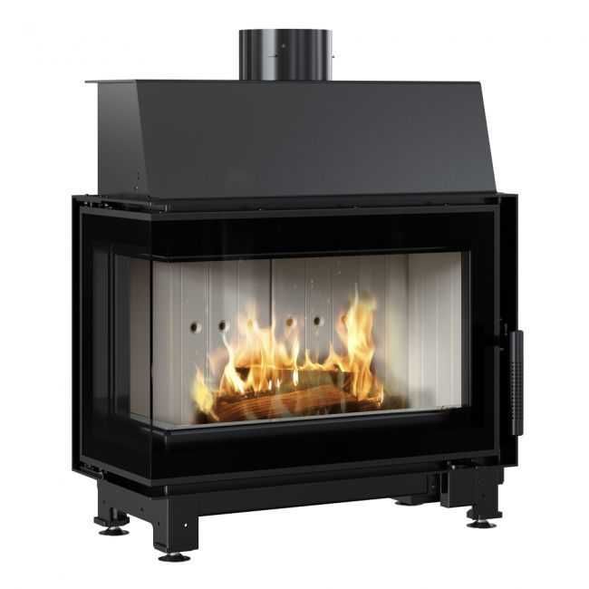 Kominki Kamko – wkład narożny Kratki Simple stalowy 6kW + zabudowa.