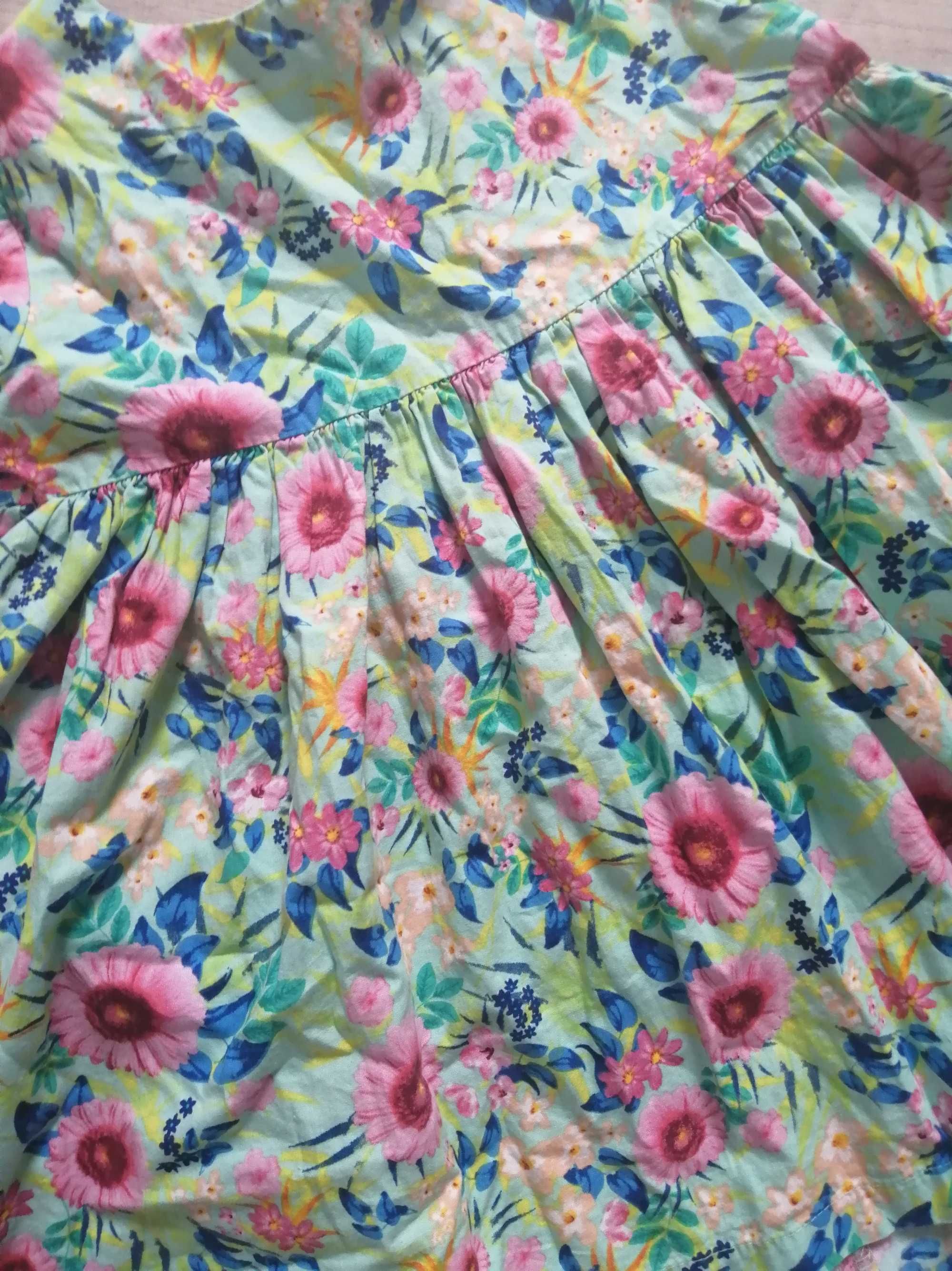 104 cm 3/4lata sukienka kwiaty lato wiosna