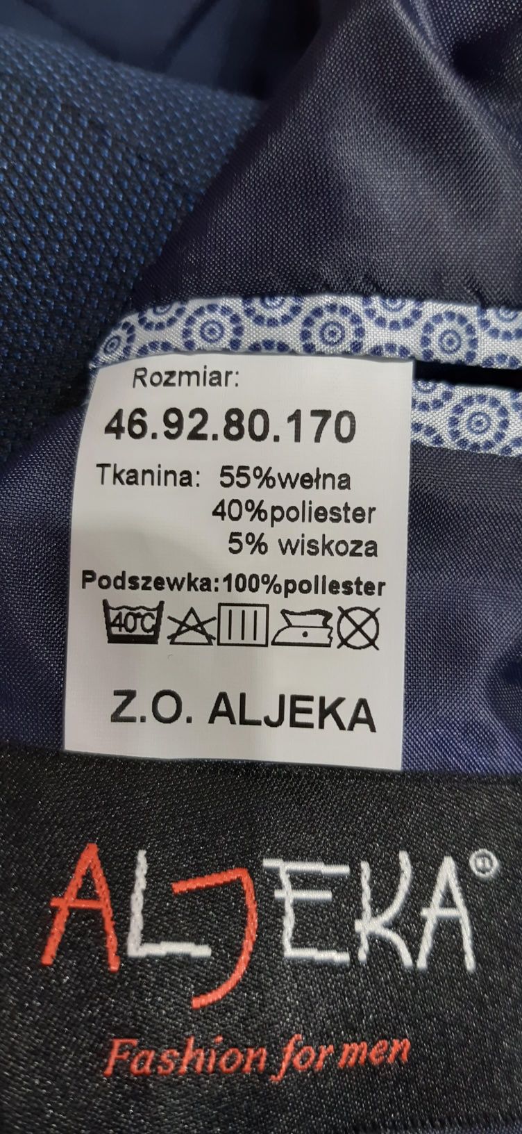 Garnitur młodzieżowy granatowy r 164 cm rozmiar 170