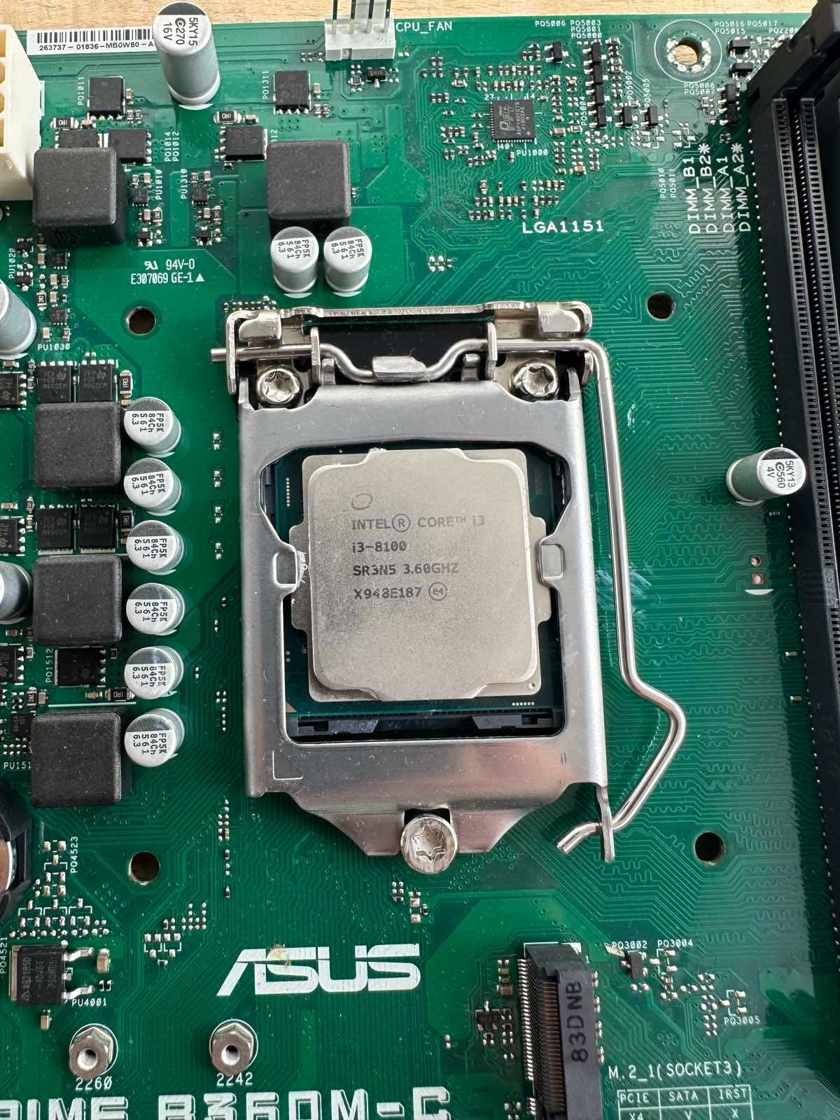 Материнська плата ASUS PRIME B360M-C + Intel Core i3-8100 3.60GHz